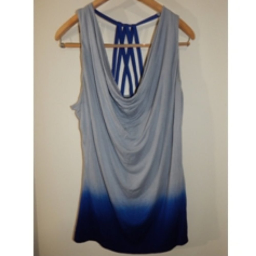 Venus Strappy Cowl Neck Ombre Top - Size X-Large